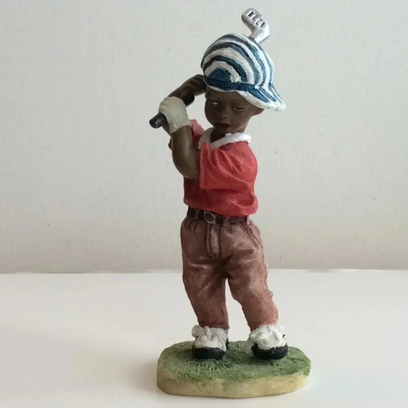 Stylist Black Boys Golf Figurines by UG - Picture 3 of 9
